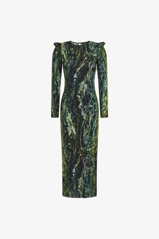RC Marble print long Dress Verde oscuro TWT106-7NN20