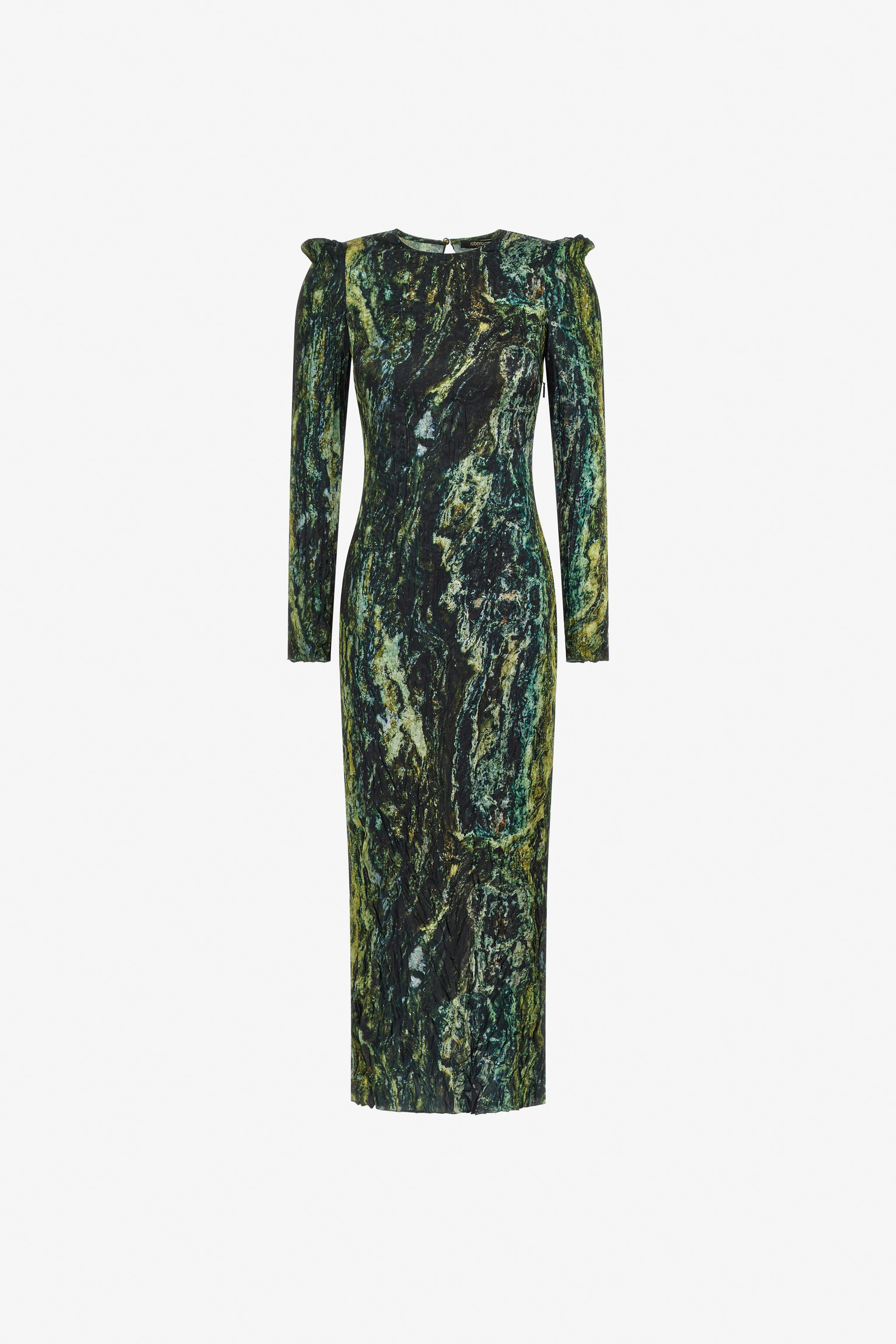 RC Marble print long Dress Verde oscuro TWT106-7NN20