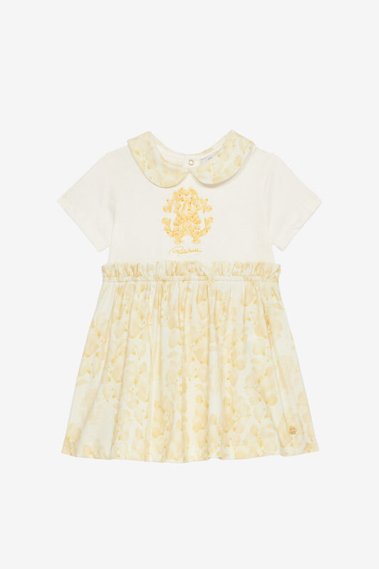 JU Abito Monogram RC E Stampa Floreale Giallo UJT104-JD001