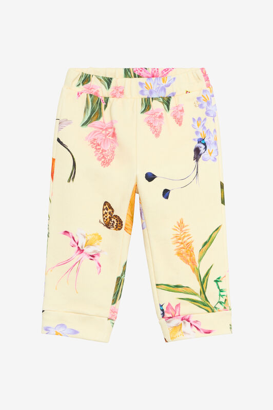 JU Yellow Track Pants with Tropical Print YELLOW VJT204-5OP32