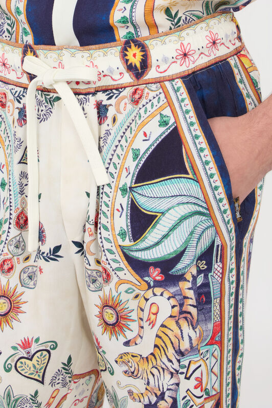 JC Shorts Stampa Tropical Garden OFF WHITE WFT014-WF041