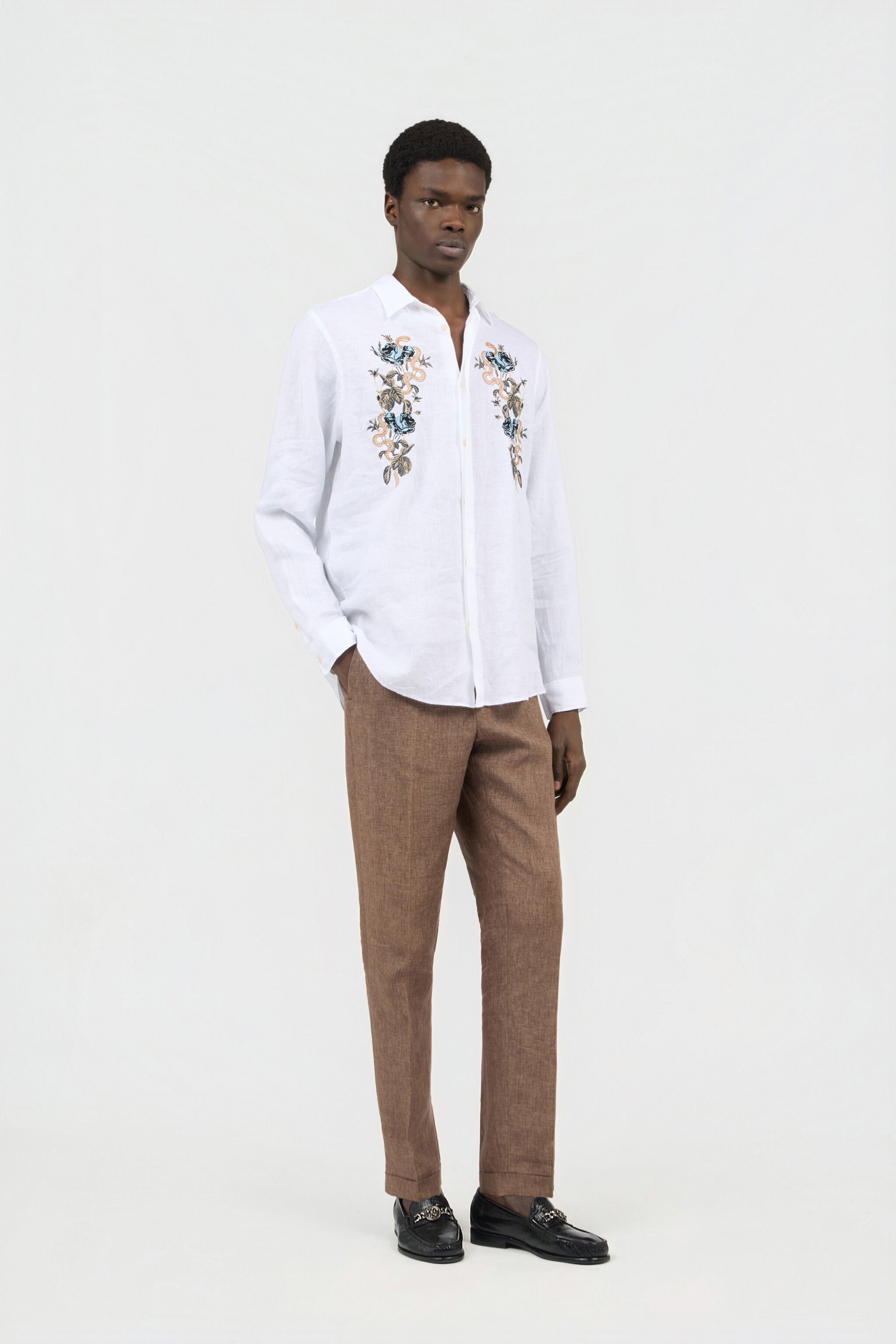 RC White Embroidered Shirt OFF WHITE SOT70K-3HM70