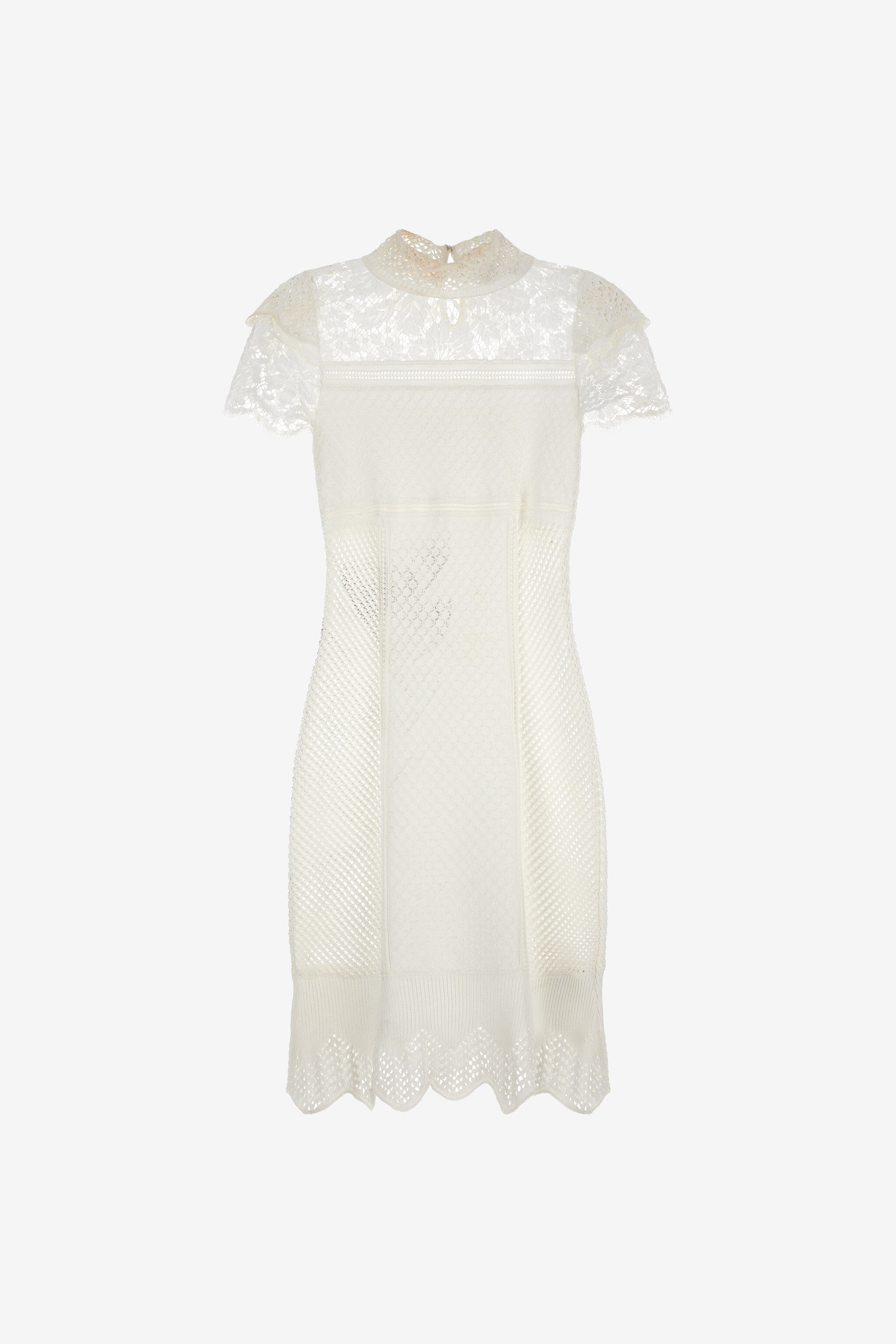 RC Knit dress White SKM160-MG011