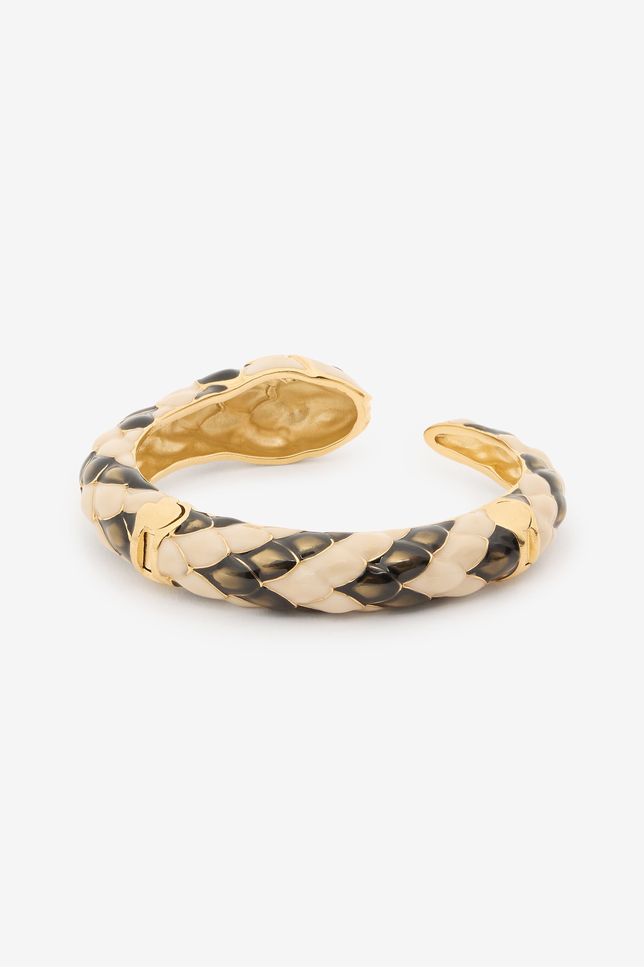 RC Rigid Bracelet with Snake Design Black UKG021-AM021