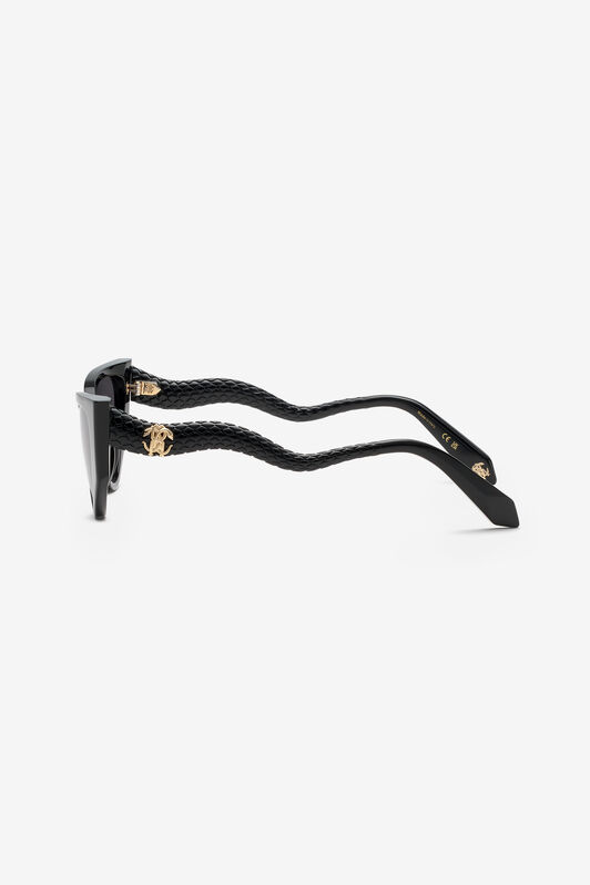 RC Cat-eye shape sunglasses with scale effect temples Black UALD12-ID207