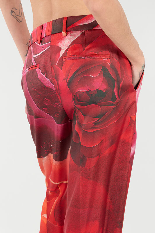 RC Hose Mit Print Rose Rot UKT201-4QN48