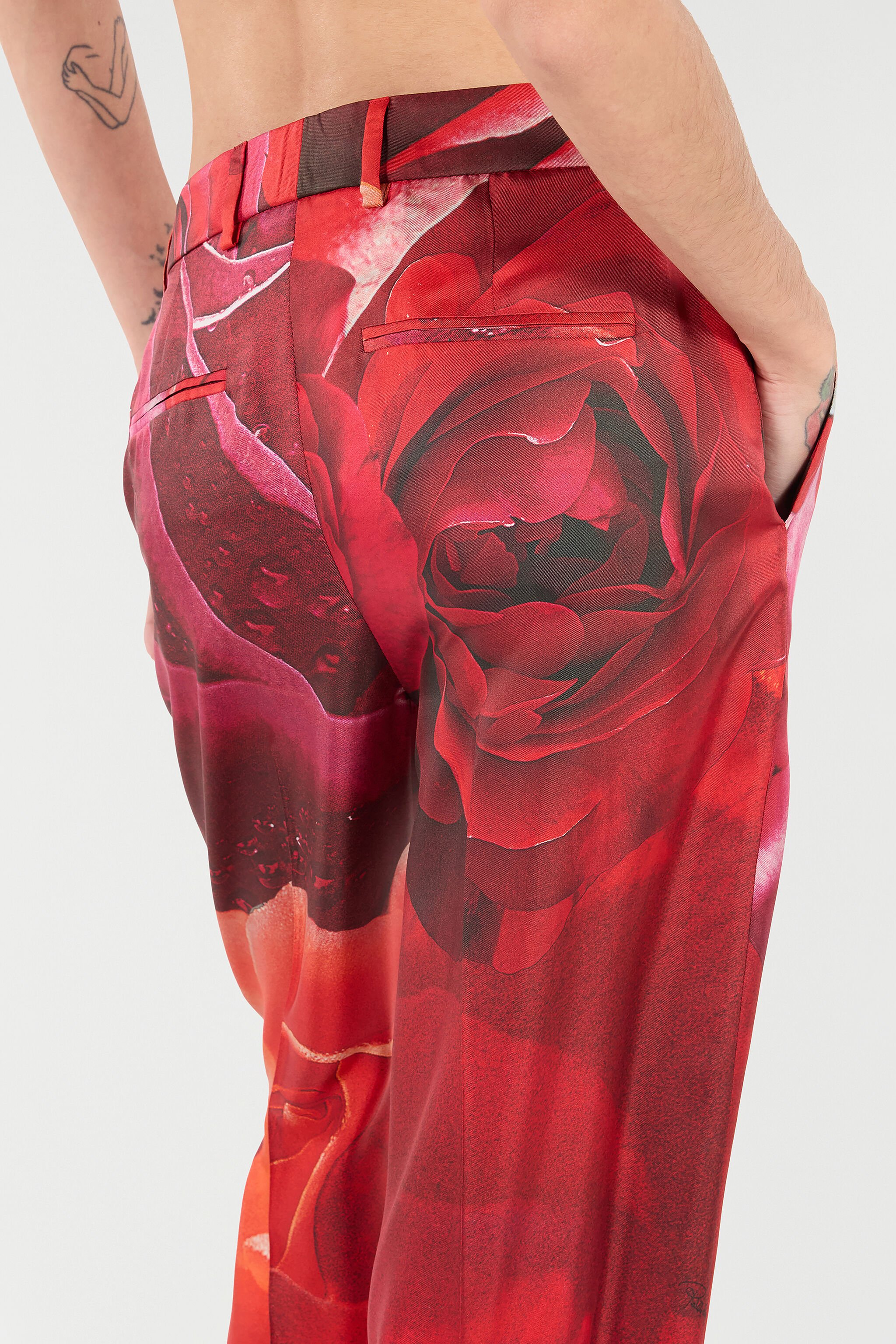 RC Hose Mit Print Rose Rot UKT201-4QN48