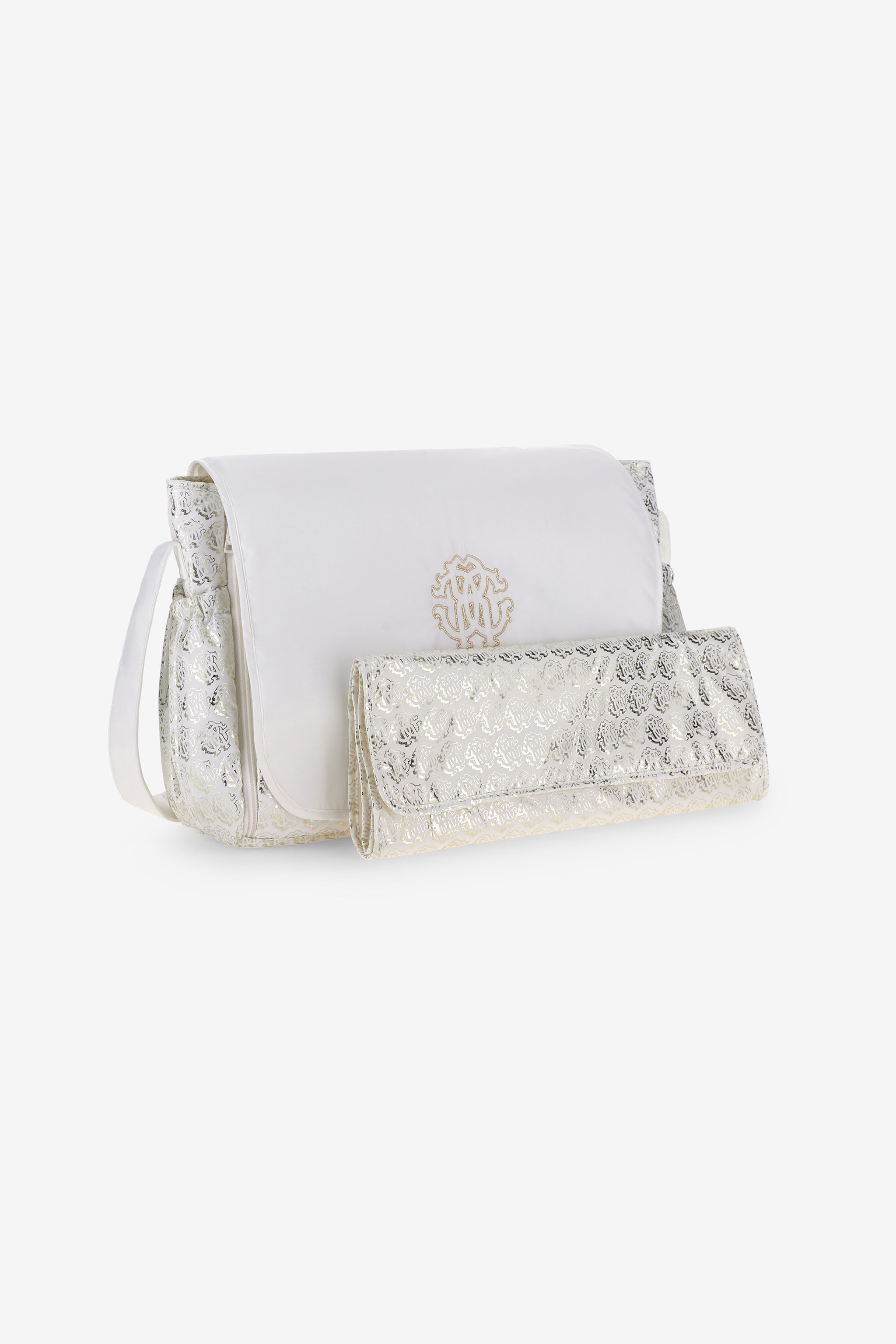 JU Changing Bag With Shimmering RC Monogram Platinum Gold SJT835-5RI70