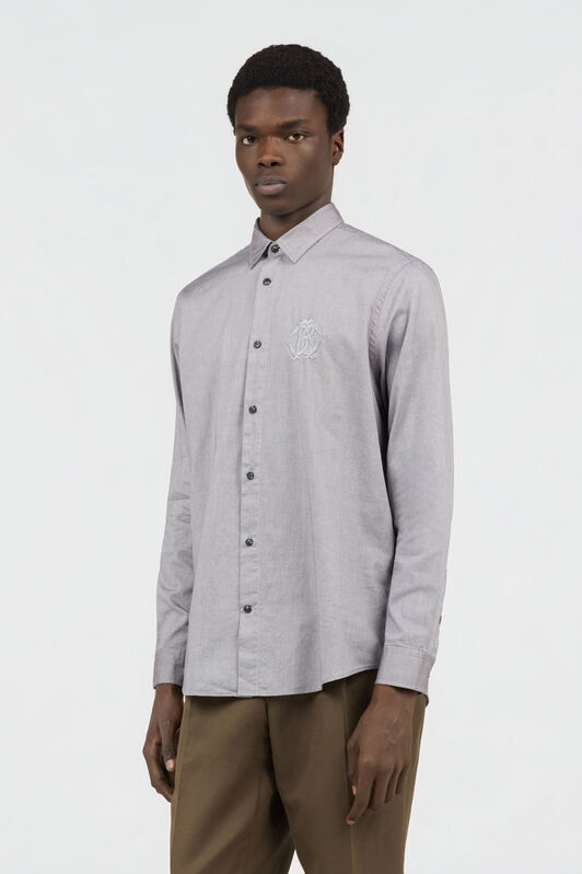 RC Camisa Gris con Bordado Monogram RC BLACK SOT70P-FN006