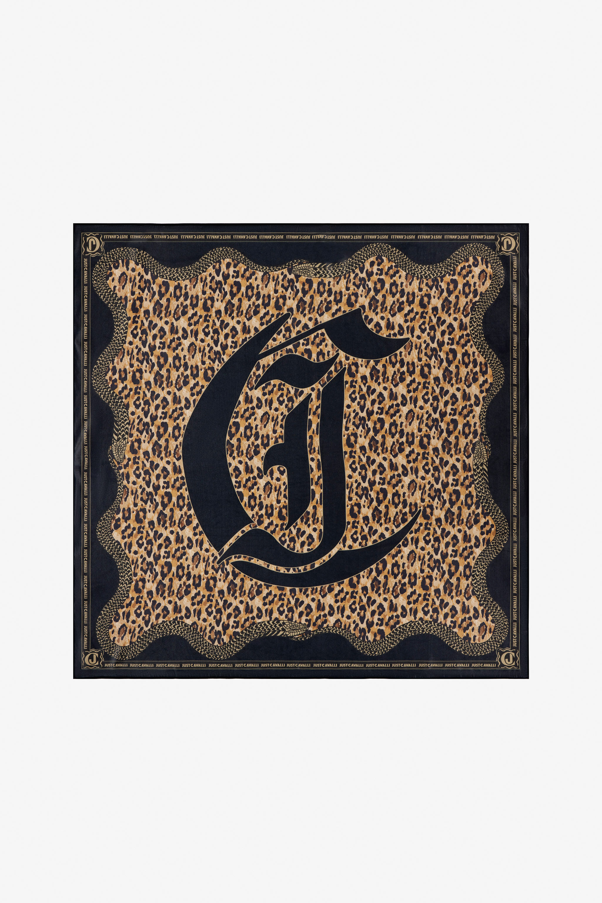 JC Just Cavalli Logo foulard Black TFA031-TF347