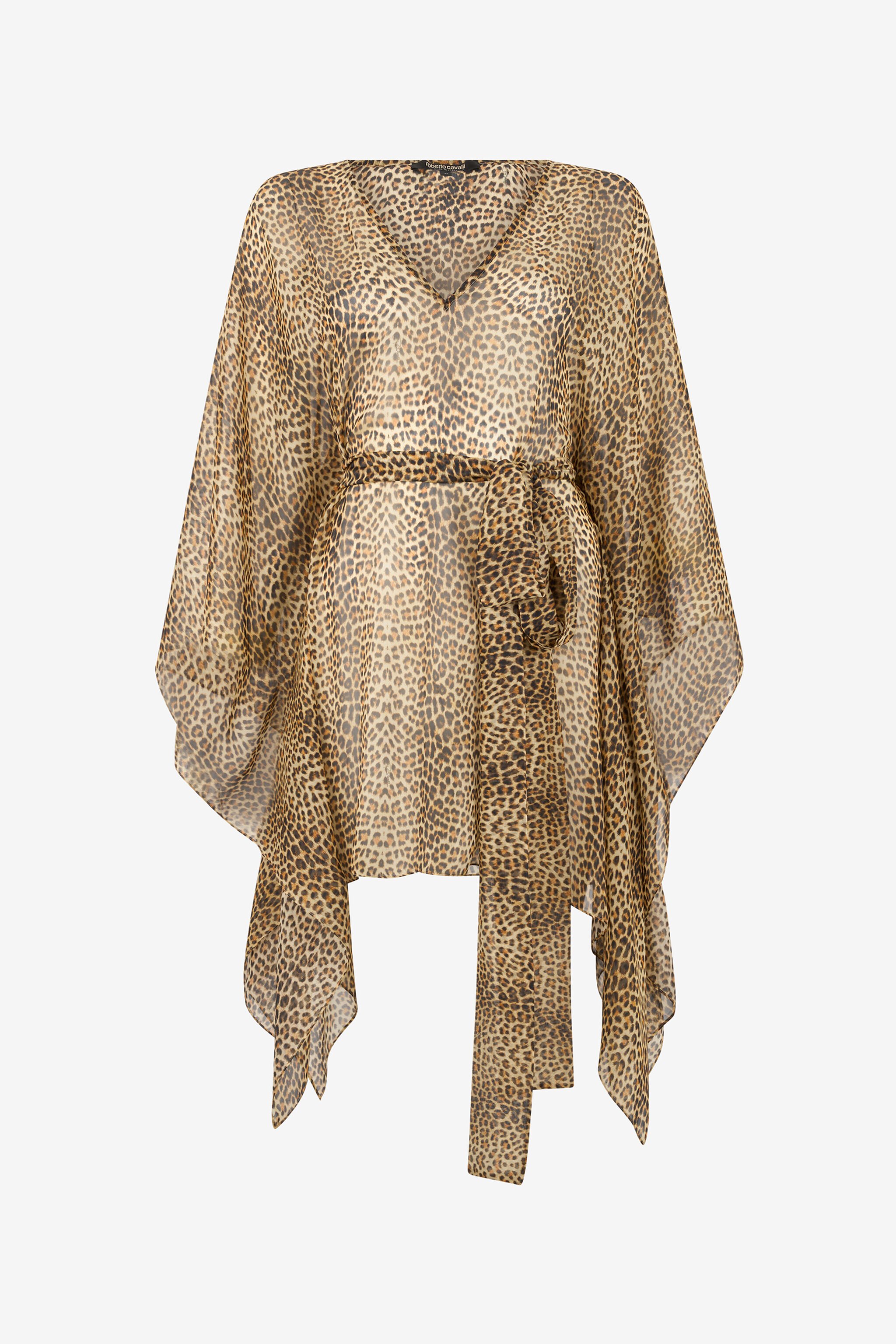 RC Baby Jaguar Print Silk Kaftan BROWN WQW028-HNR31