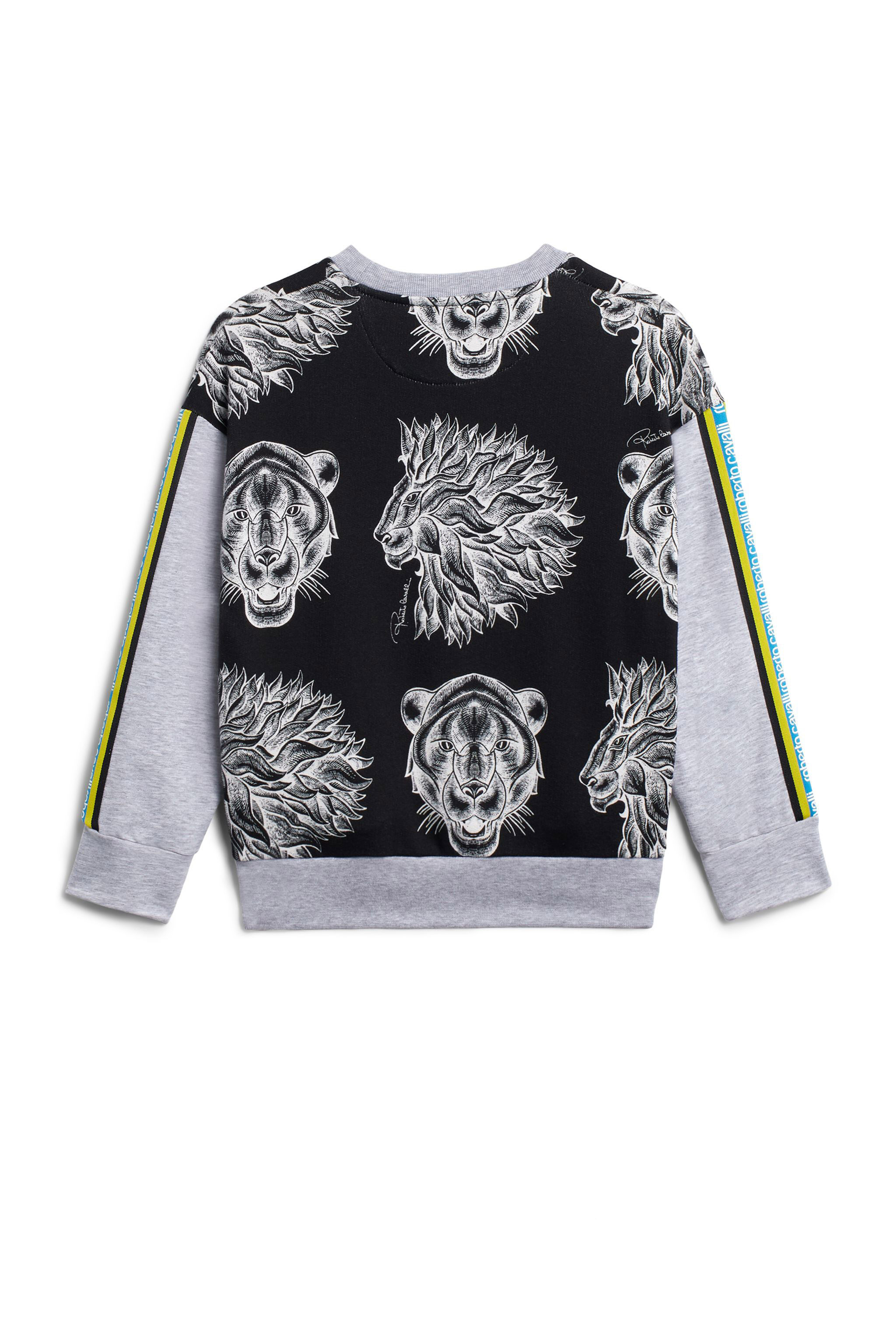 JU Sweatshirt mit Panther Medley Print BLACK/WHITE IJT957-HUQ81