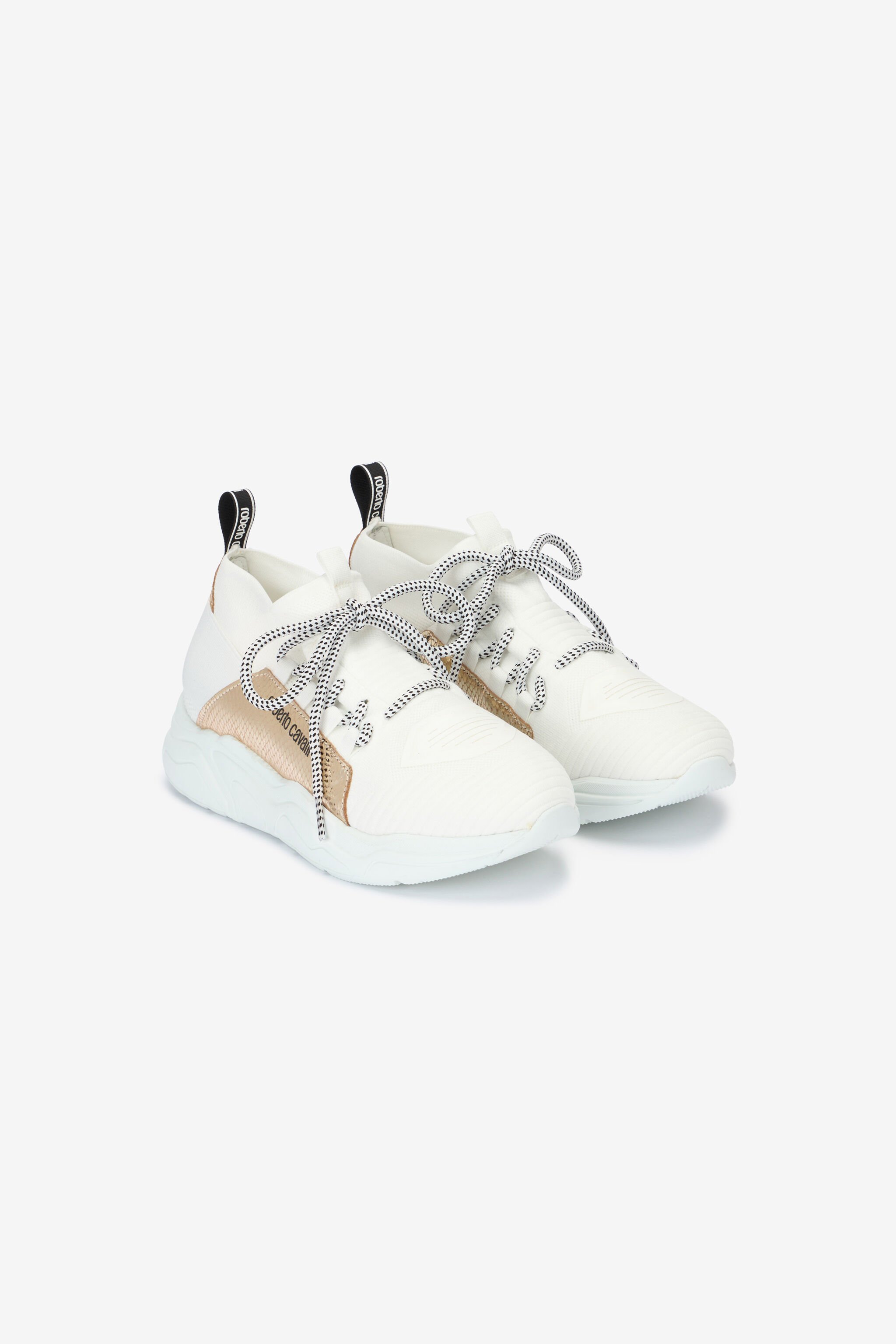 RC Sneakers with snake-effect inserts White POS01B-PZO06