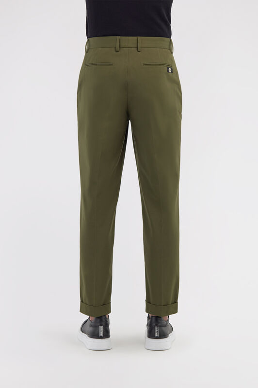 RC Tailored slim pants with fang Dunkelgrün SRT247-FN061