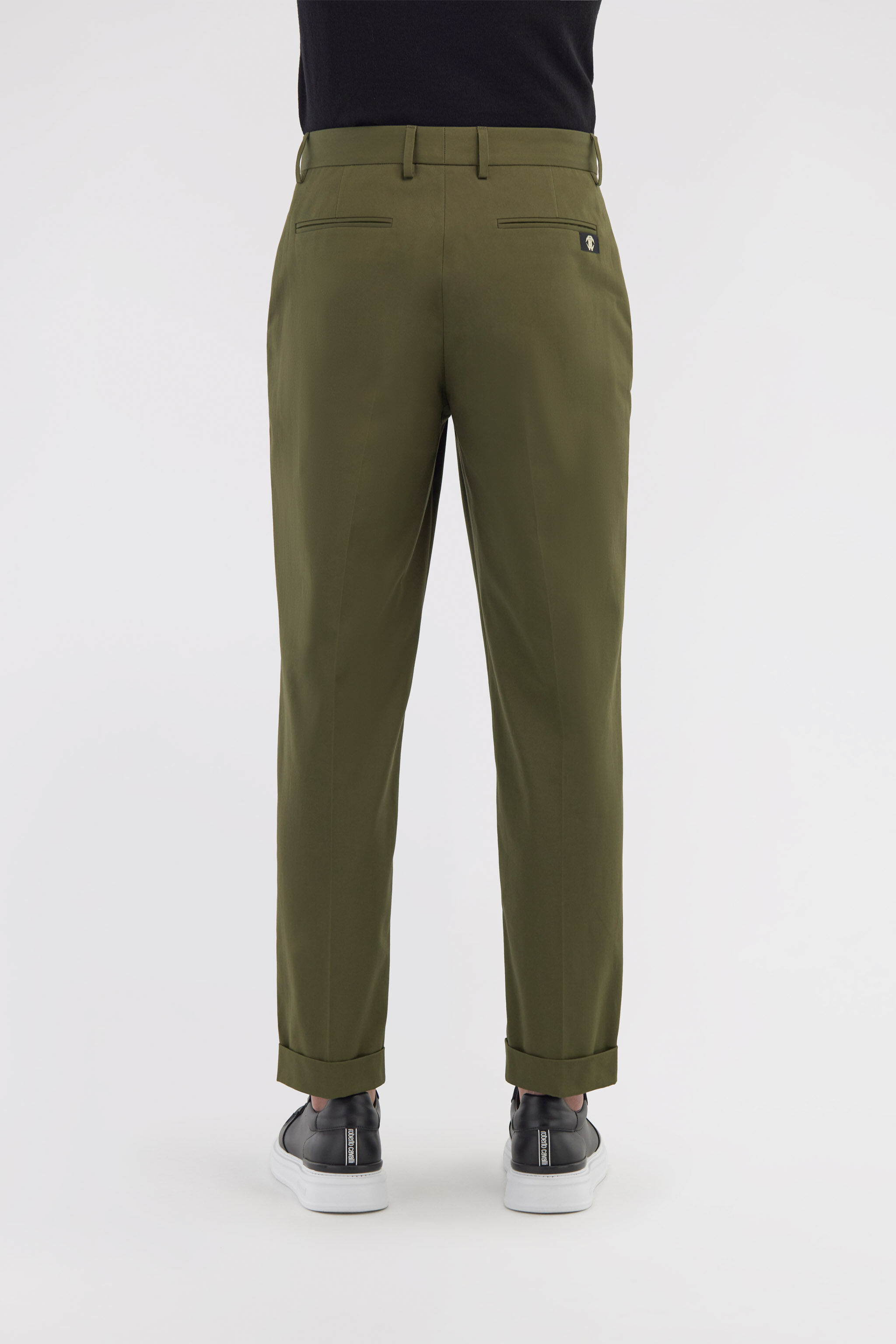 RC Tailored slim pants with fang Dunkelgrün SRT247-FN061