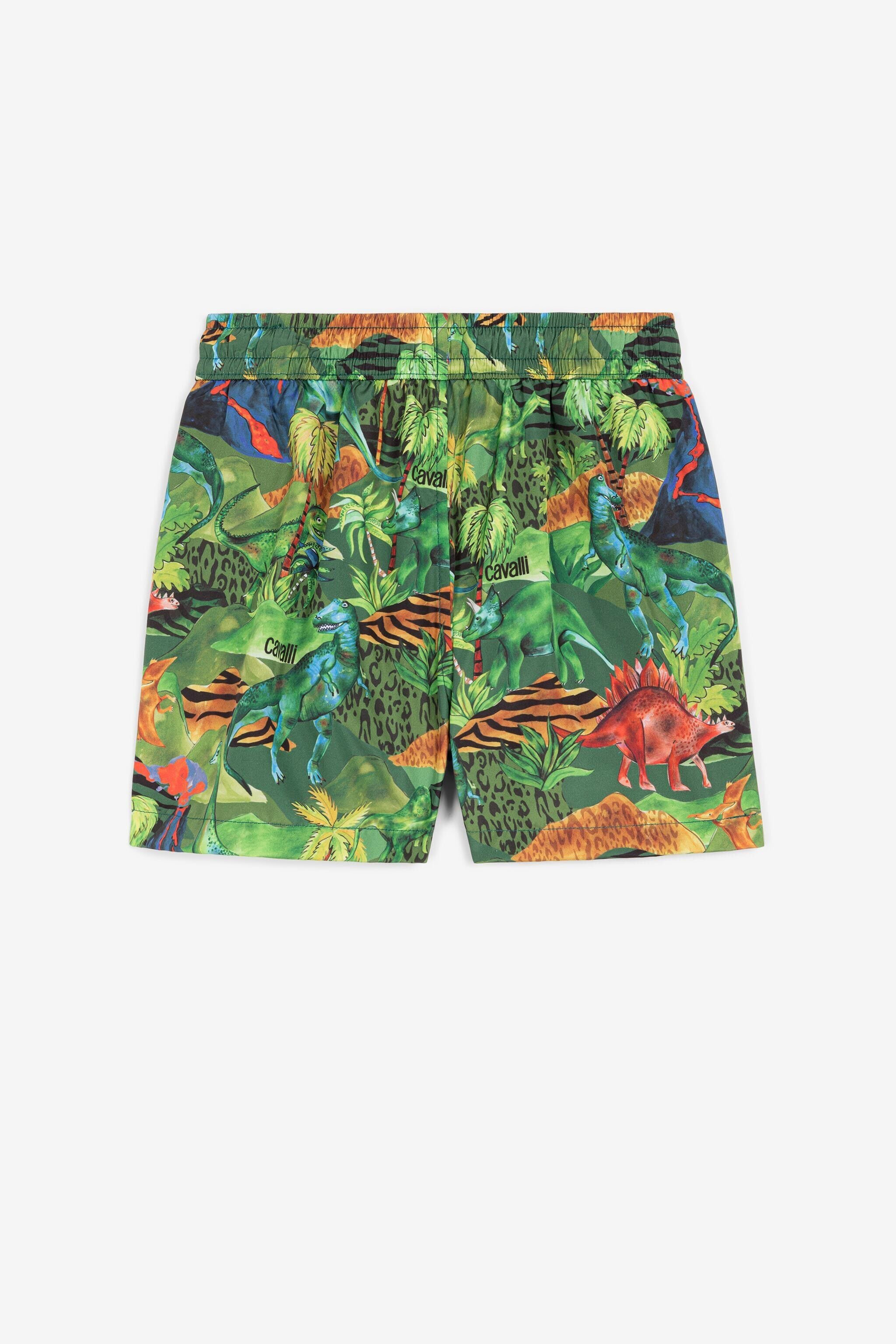 JU Badeshorts mit Dschungel-Print Grün QJH003-5RF60