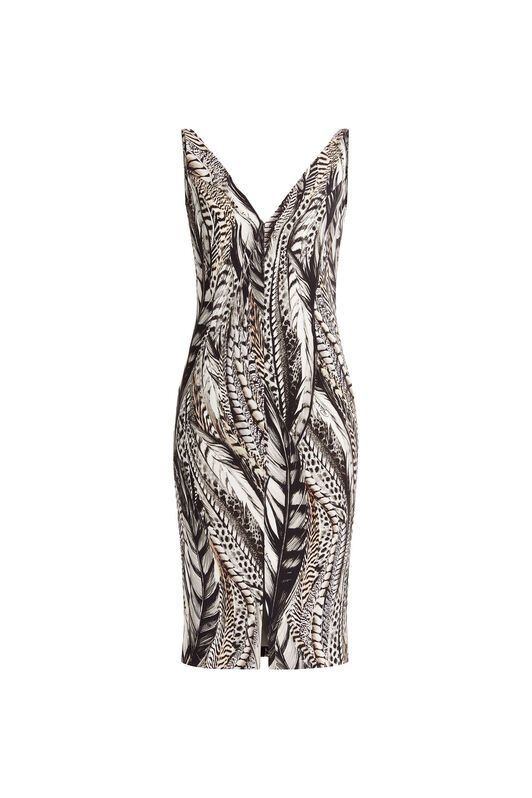 RC Kleid mit Panache Print Grau MQT137-ORA38