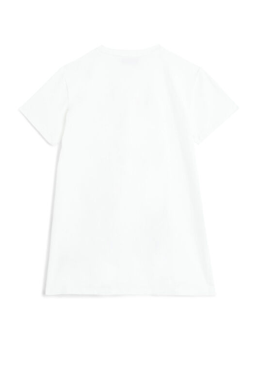 JU Wolf print glitter logo T-shirt MILKY WHITE JJT629-JV025