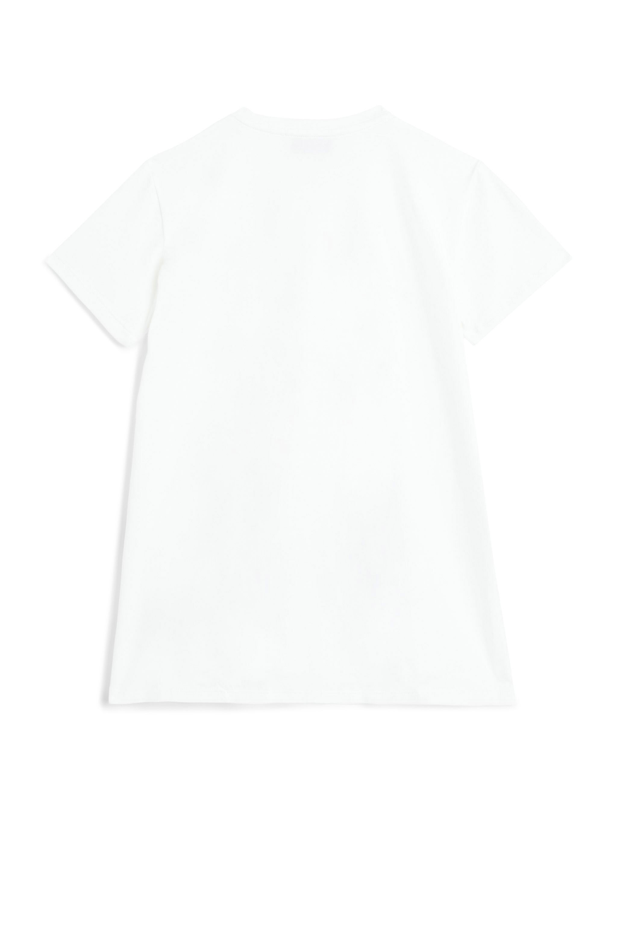 JU Wolf print glitter logo T-shirt MILKY WHITE JJT629-JV025
