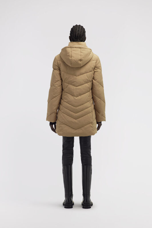 RC Long down jacket with logo RC Long down jacket with logo Light brown NOT40C-SB001