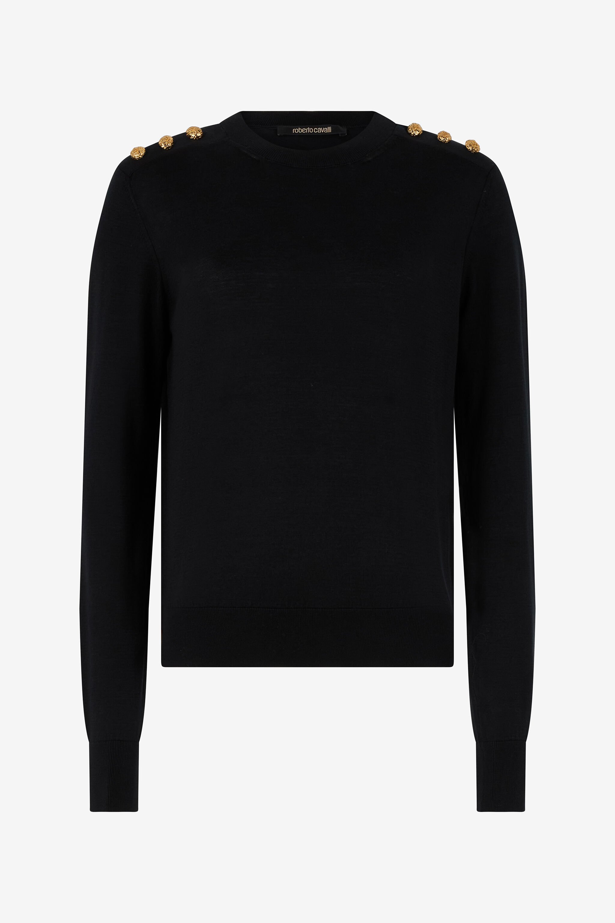 RC Sweater with gold buttons RC Sweater with gold buttons Nero UWM610-WH003