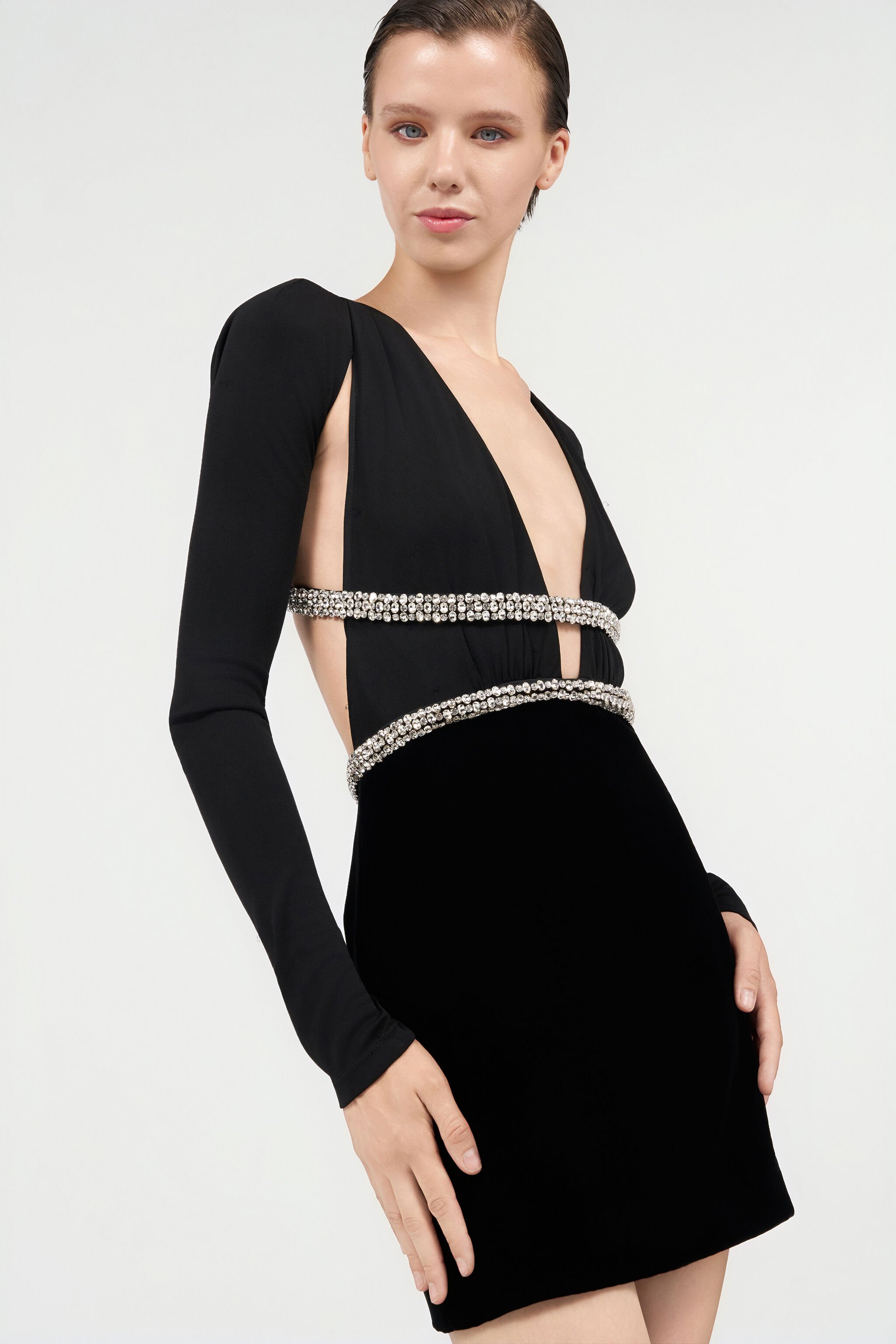 RC Embroidered Dress BLACK WKR113-JE034