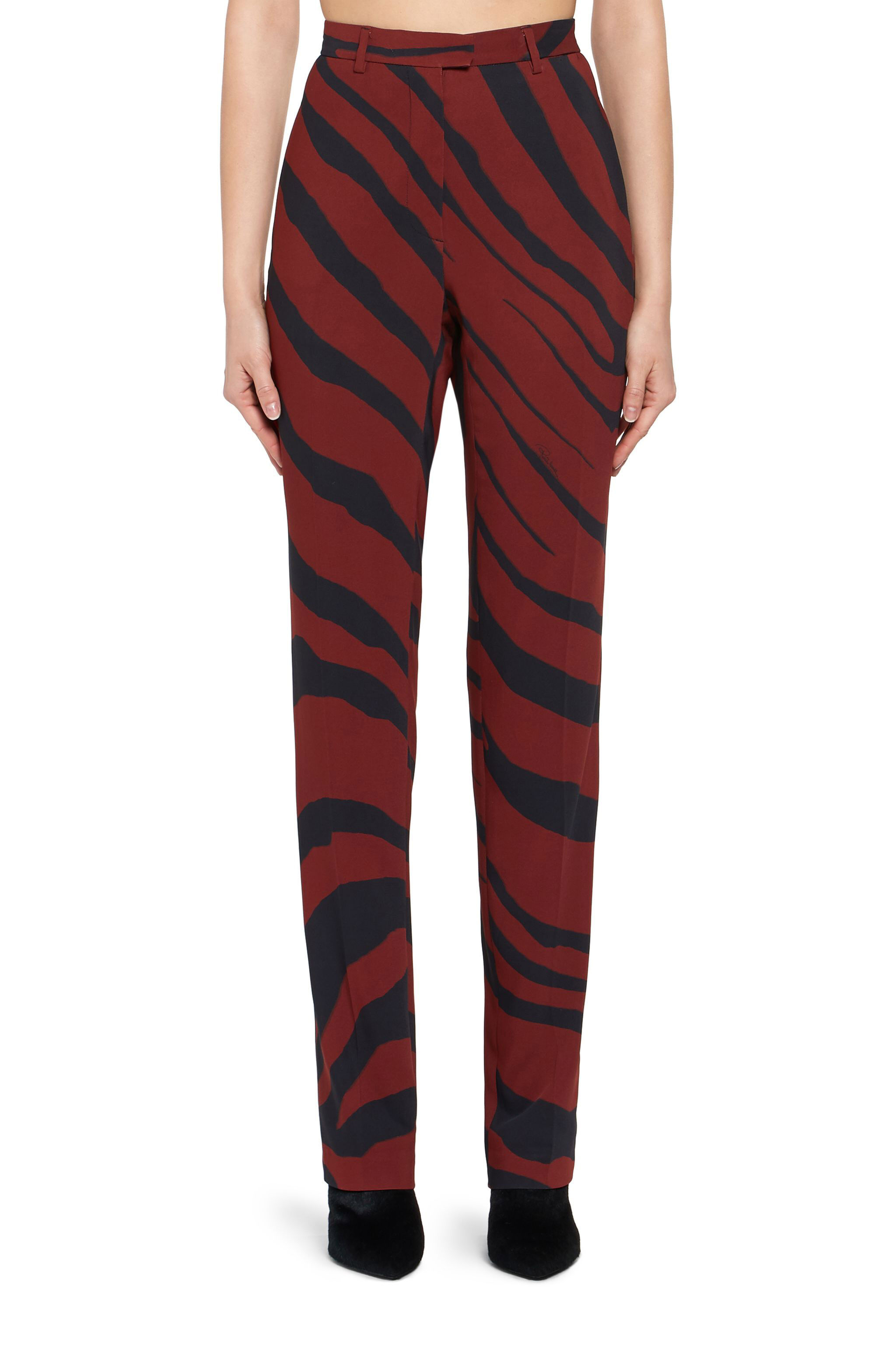 RC Zebra print trousers Dark red HQT208-ORL60