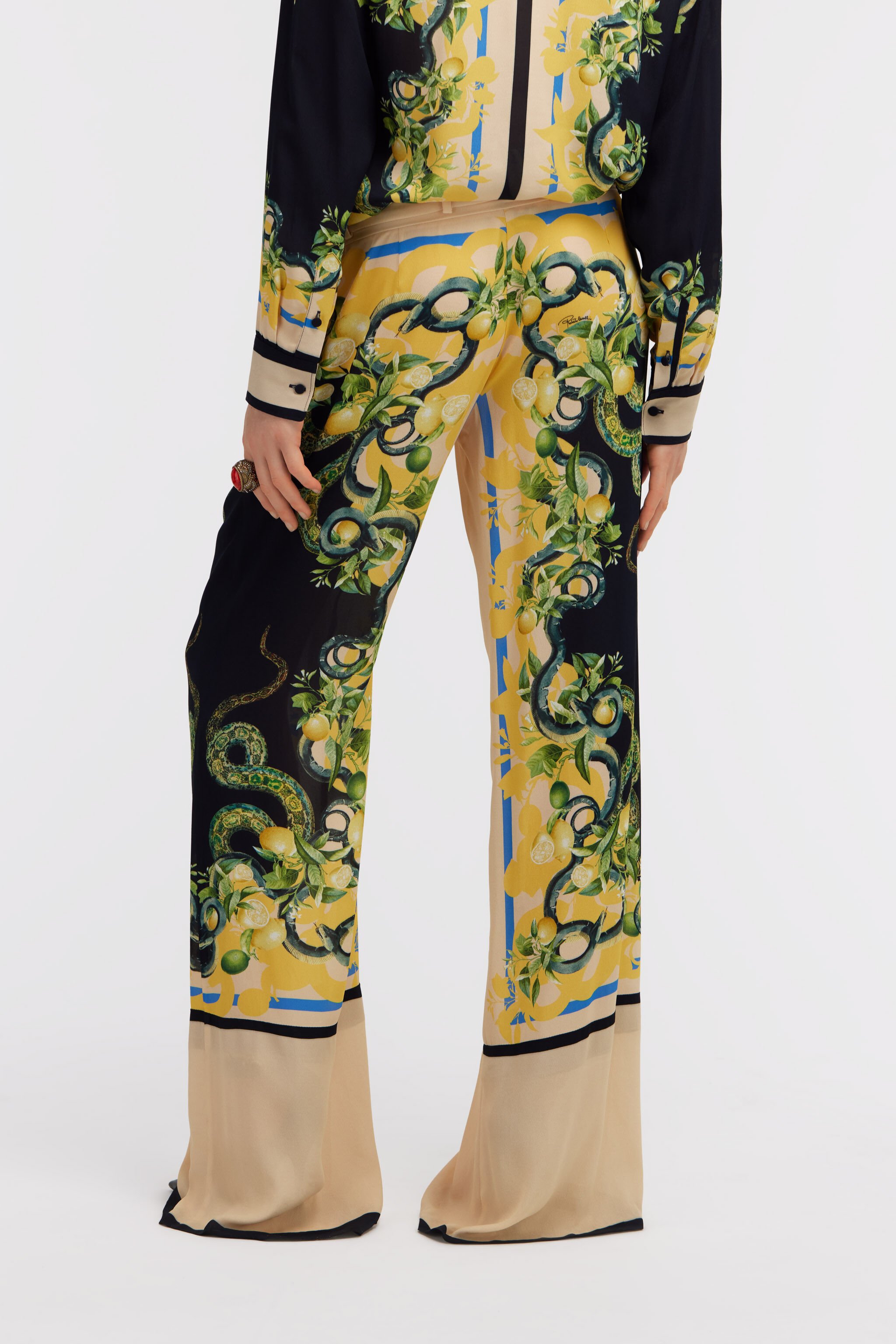 RC Lemon Snake print pants Marron clair SKT200-7HL30