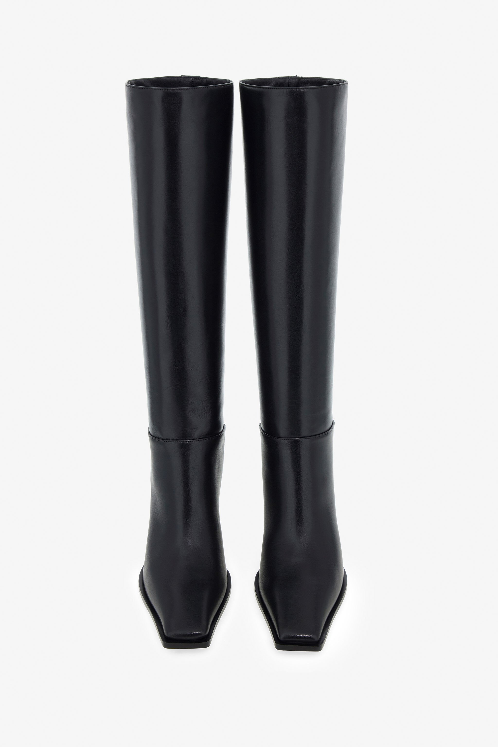 RC Leather knee-high boots Black TKS022-PZ200