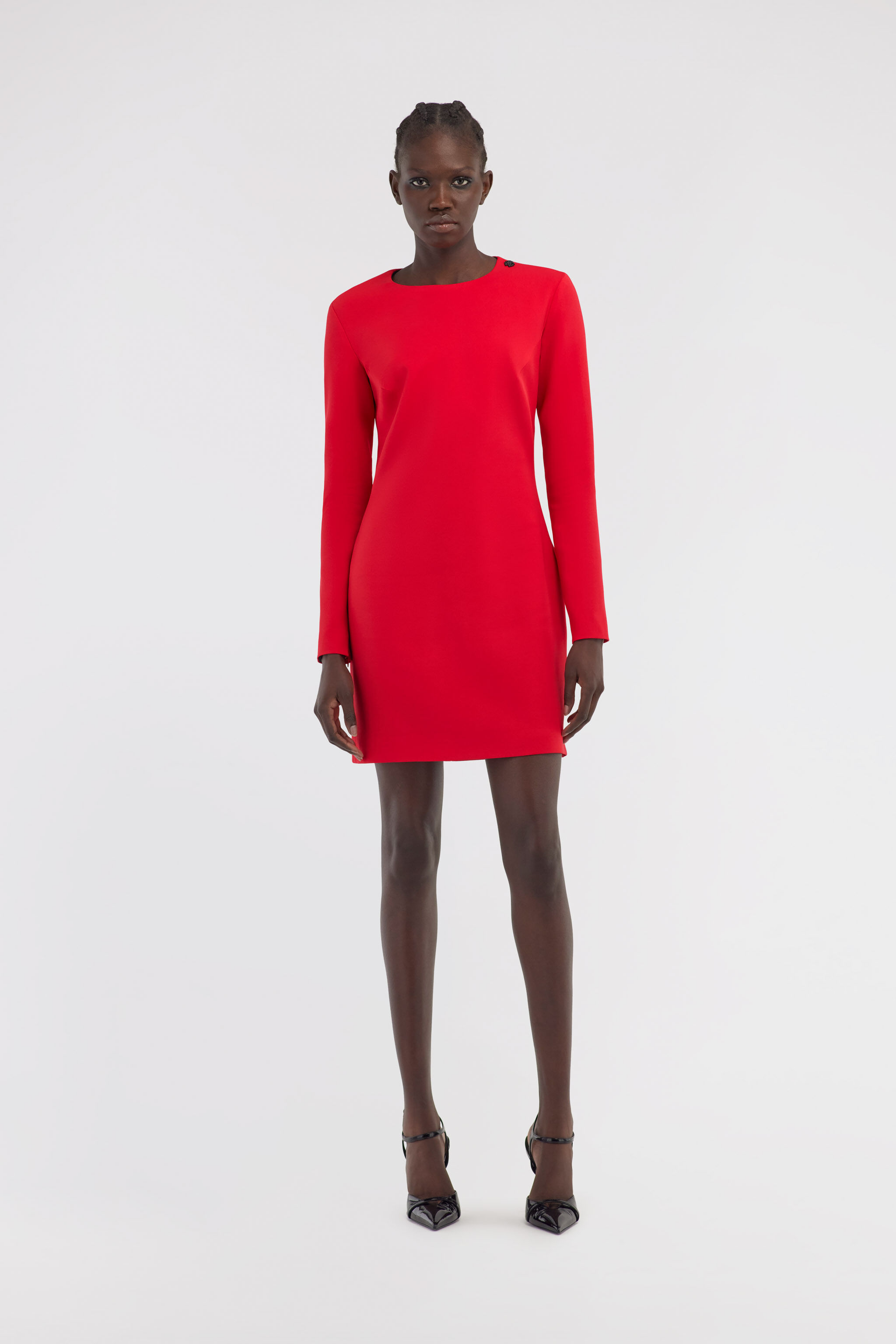 RC Long-sleeve dress with RC Rot NOT10B-KU012