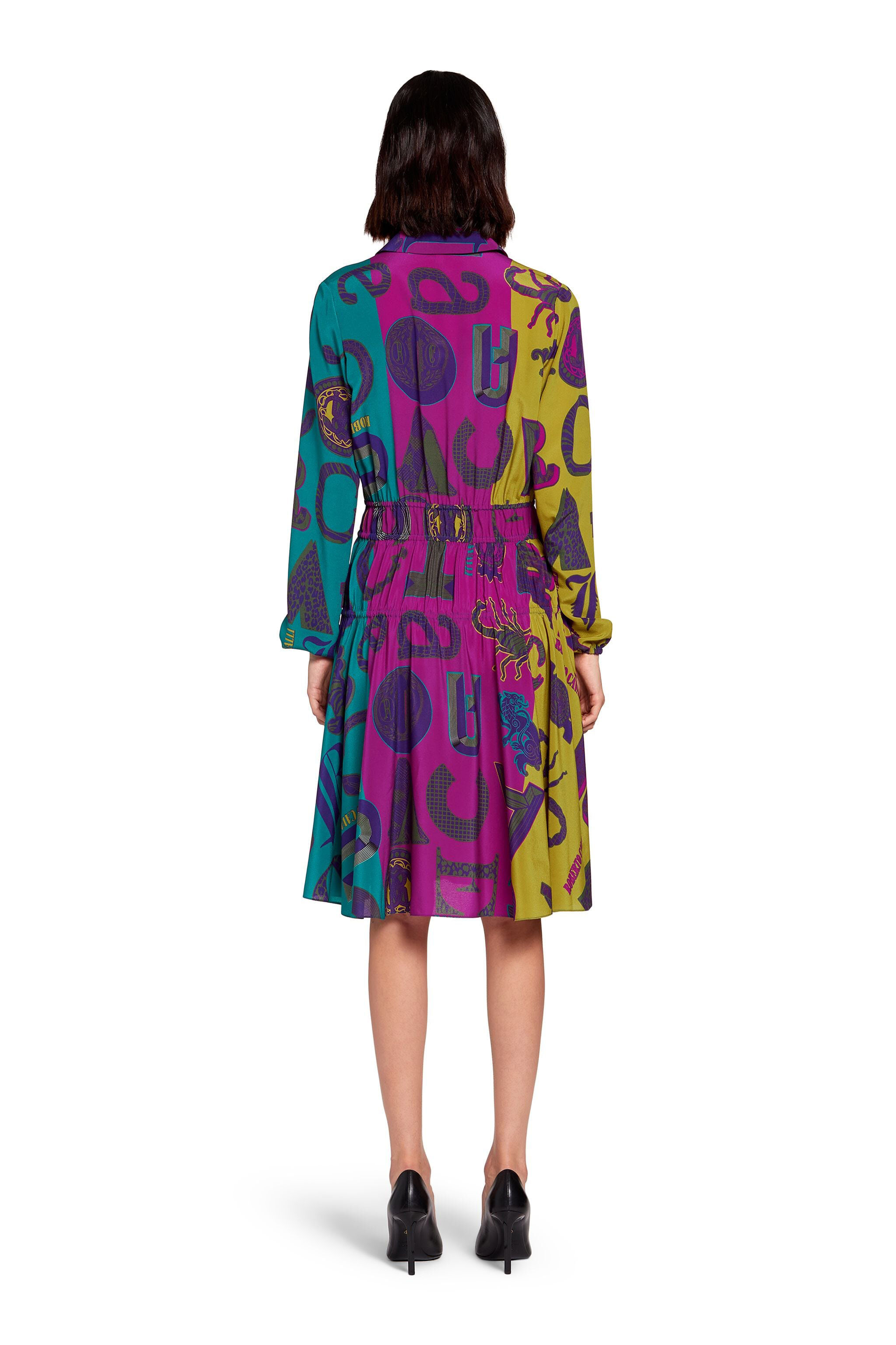 RC Cavalli Mania print shirt dress MULTICOLOR LQT139-SQA01