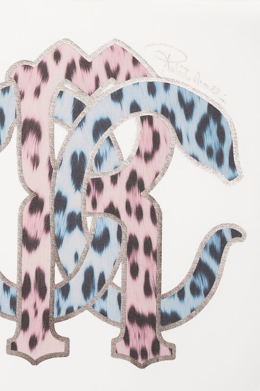 JU Jaguar print monogram logo T-shirt JU Jaguar print monogram logo T-shirt MILKY WHITE JJT627-JV025