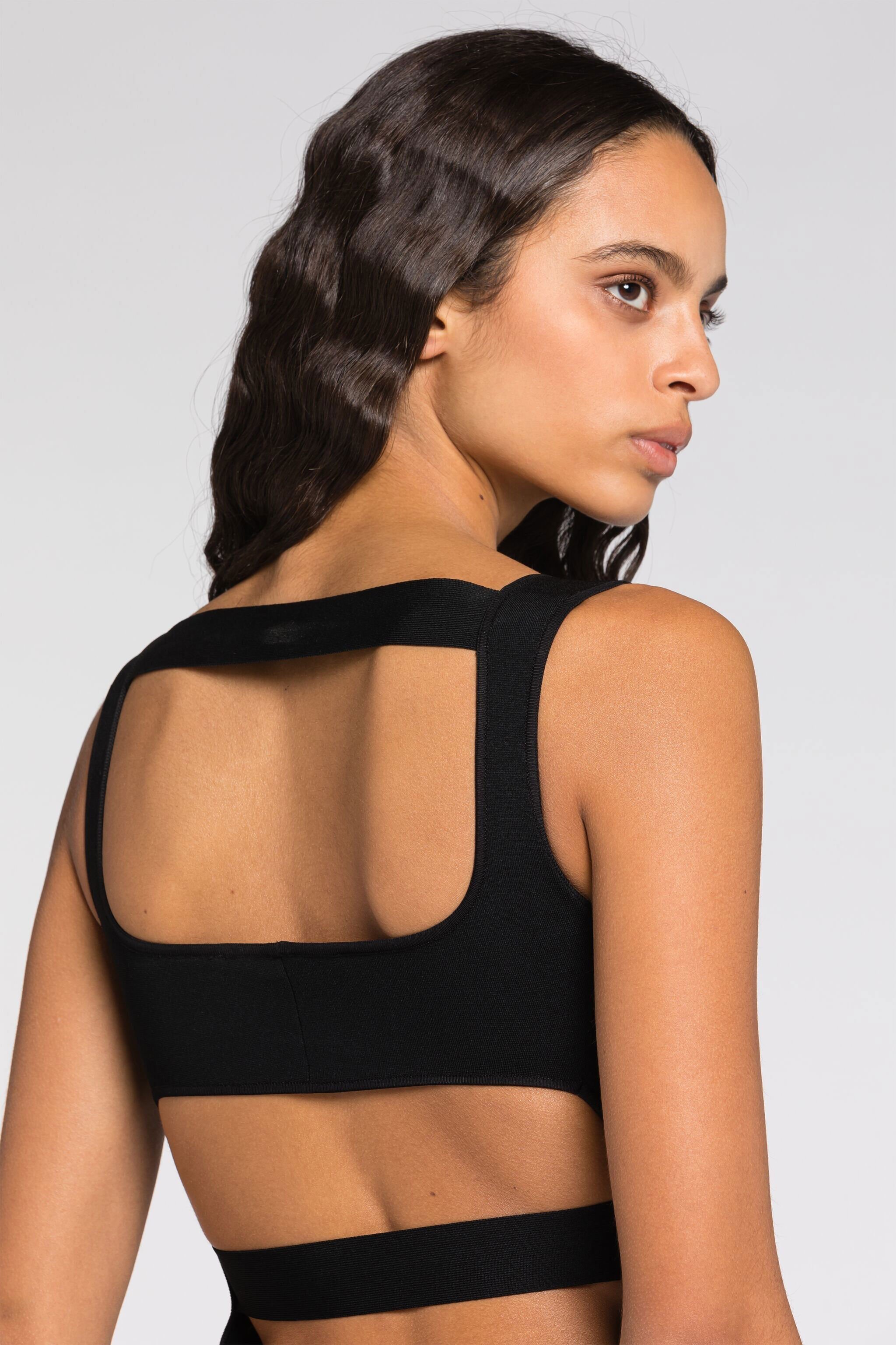 RC Cut-out detail mini dress Black QWM109-MG051