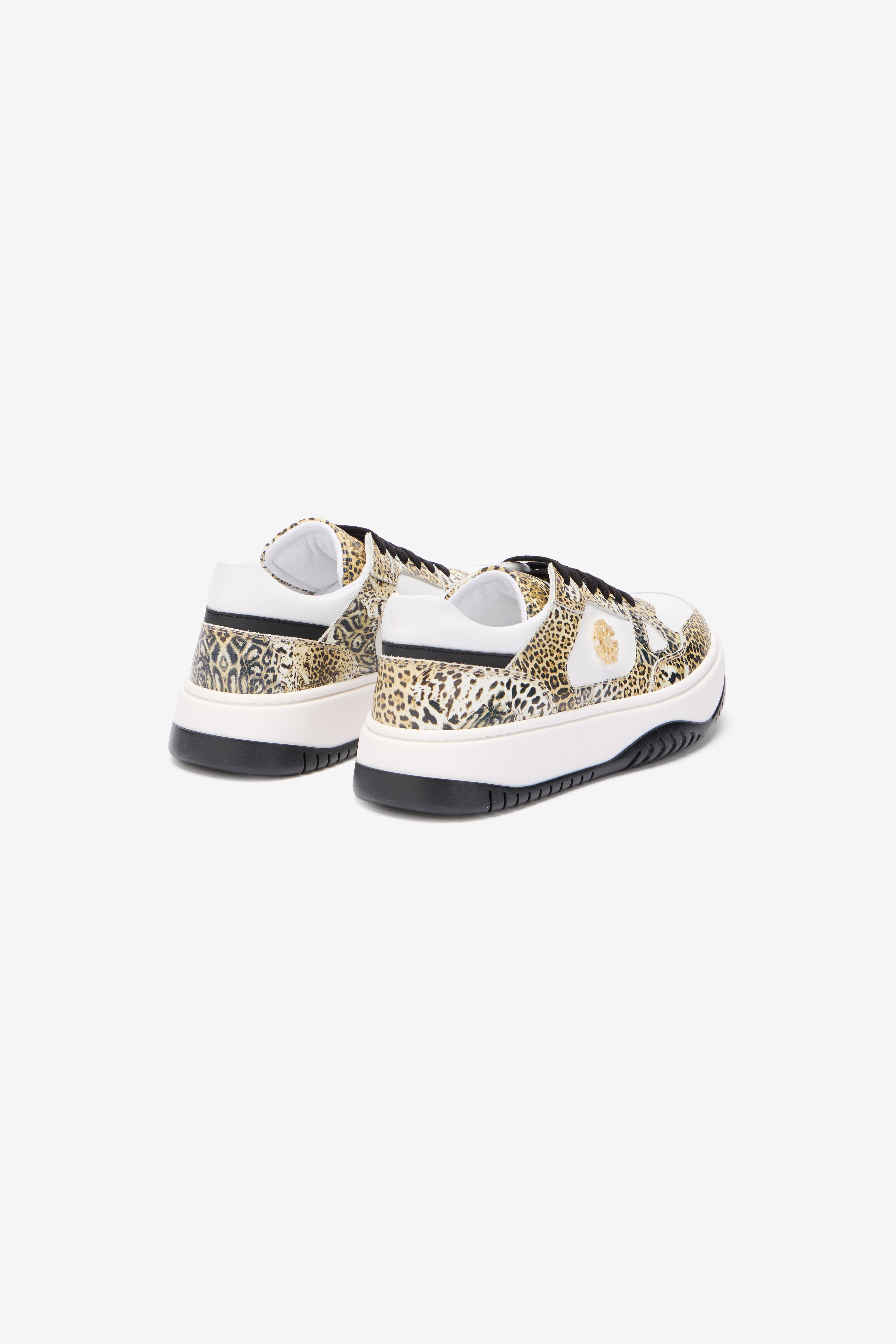 RC Sneaker à Imprimé Léopard avec Monogram RC JAGUAR/WHITE/BLACK QOS01K-PZO17
