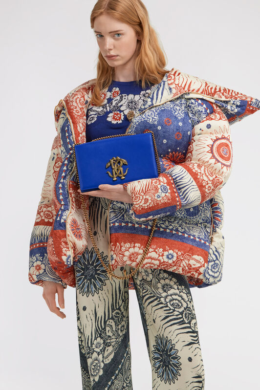RC Shoulder bag with Monogram Mirror Snake Blue SKB120-PZ172