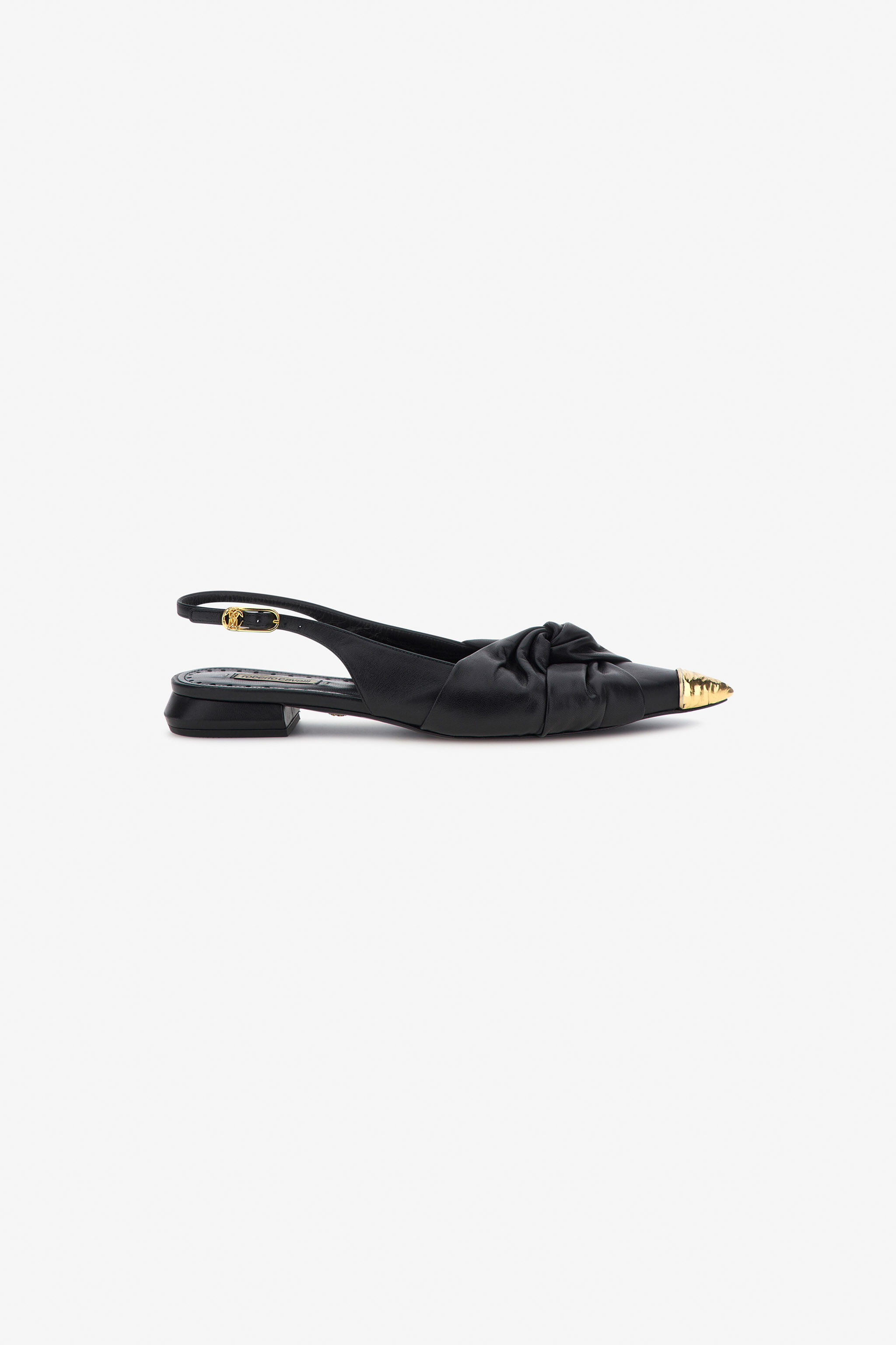 RC Le Pettegole slingback with decoration Black RKS018-PN003