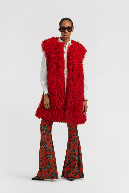 JC Just Cavalli Eco-fur Rot TFT155-TF222
