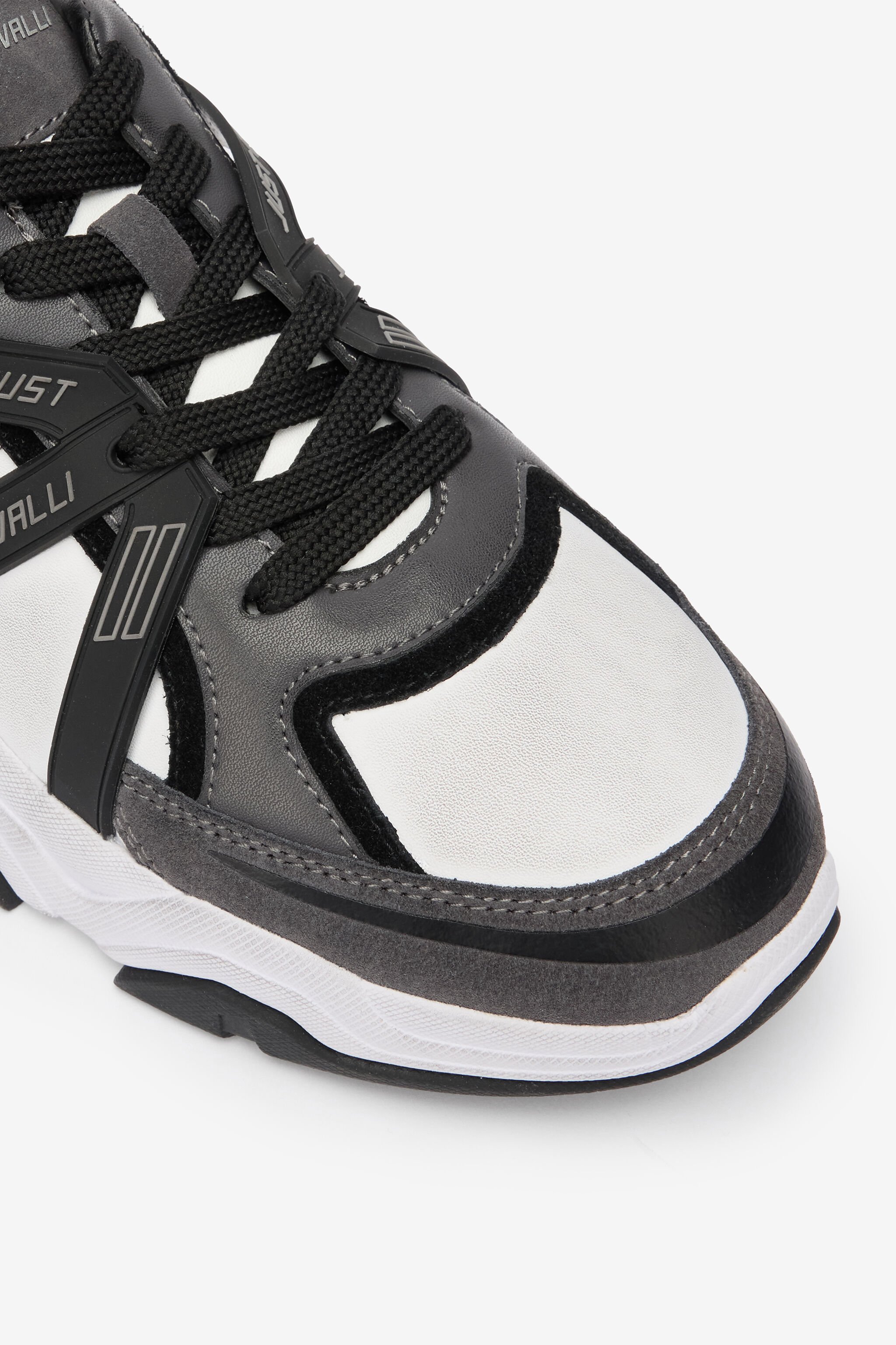 JC White Chunky Leather Sneakers 003+802 VFS060-VF518