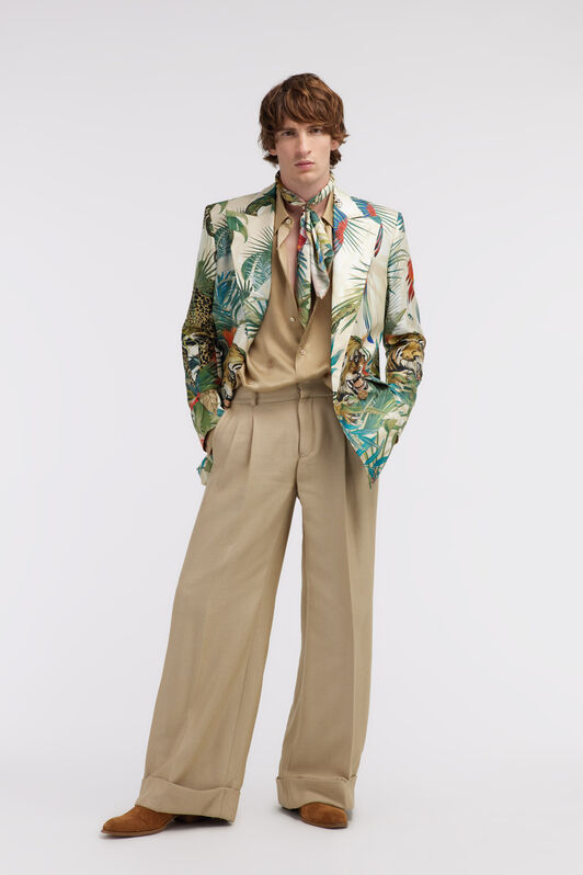 RC Camicia Beige Con Monogram RC Marrone chiaro SRT715-FLJ03
