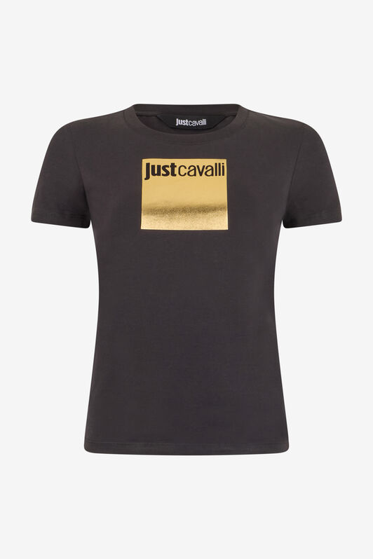 JC Black T-shirt with Logo BLACK/GOLD Q61459-Q0362