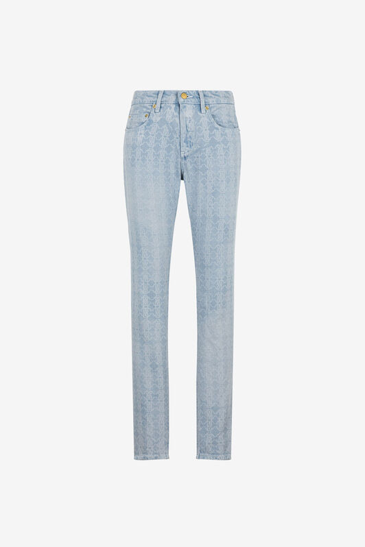RC Jeans a gamba dritta con Monogram RC Azzurro PKJ232-DS007