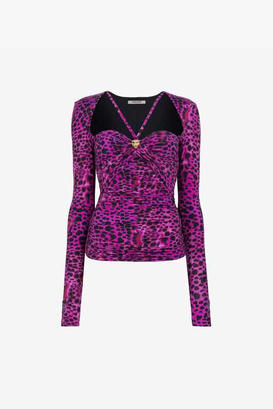 RC Langarm-Top Mit Murena-Print Lila QKT639-LNF50