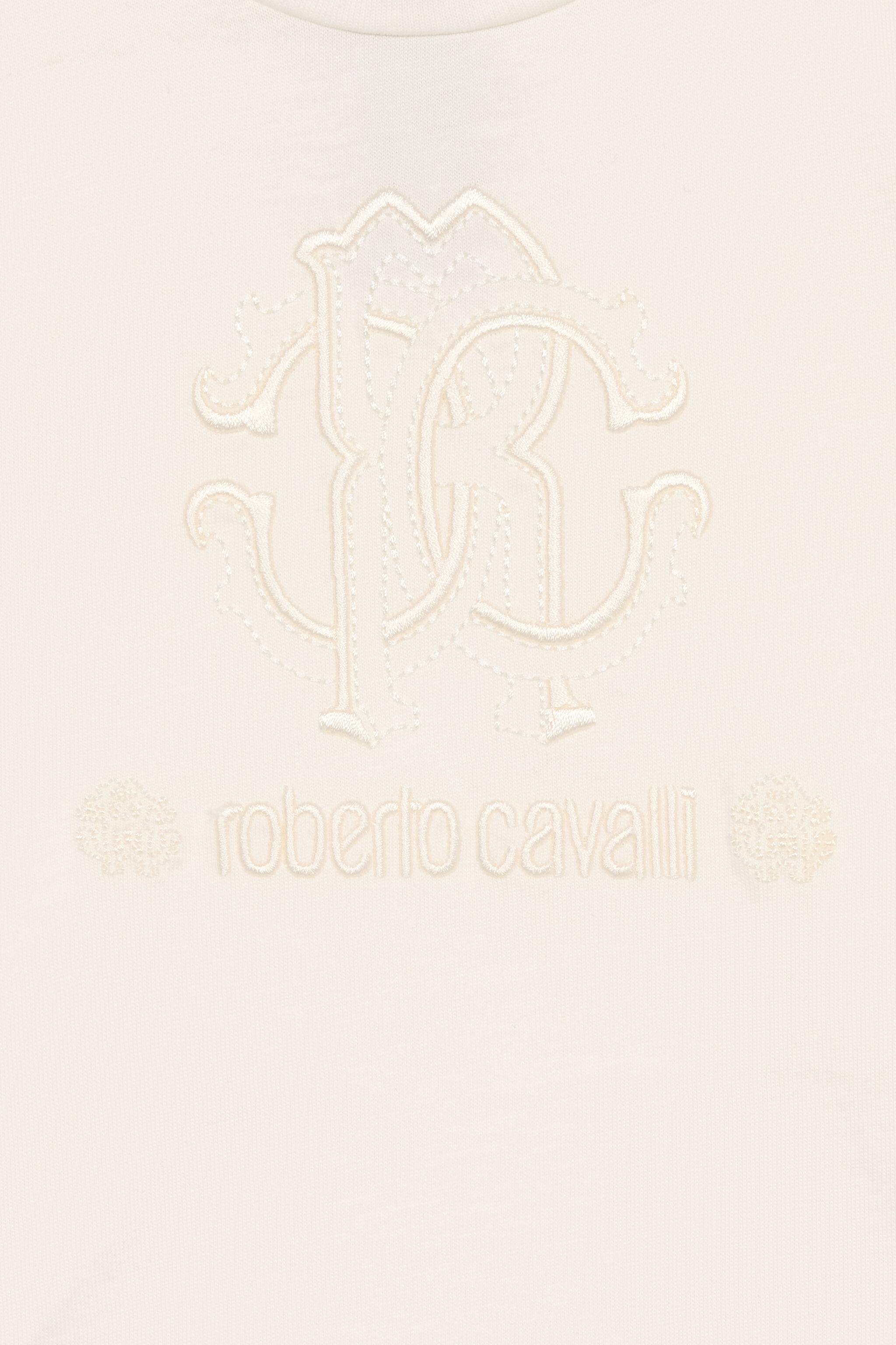 JU T-Shirt With Matching Logo Embroidery White UJT621-JD001