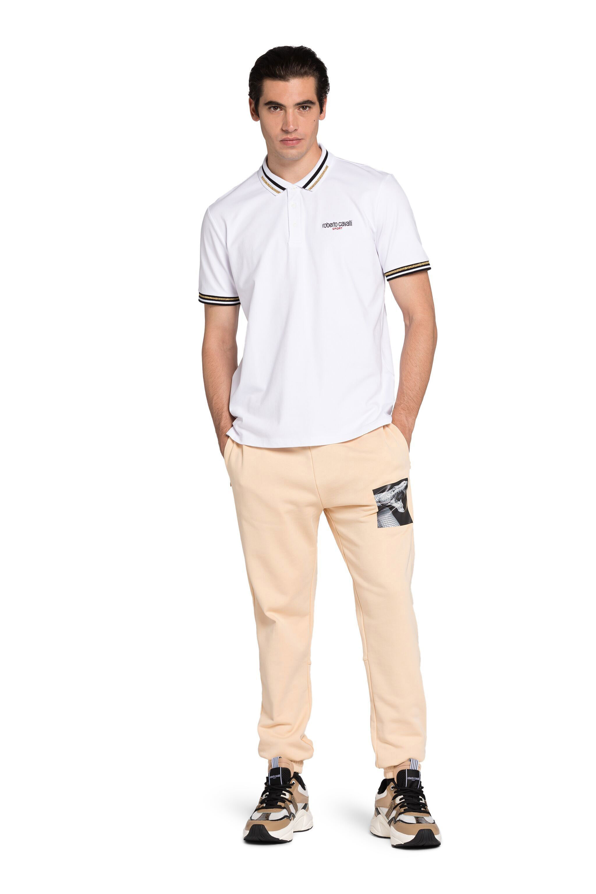 UG Logo-Embroidered Polo Shirt OPTIC WHITE JYX15T-KB010