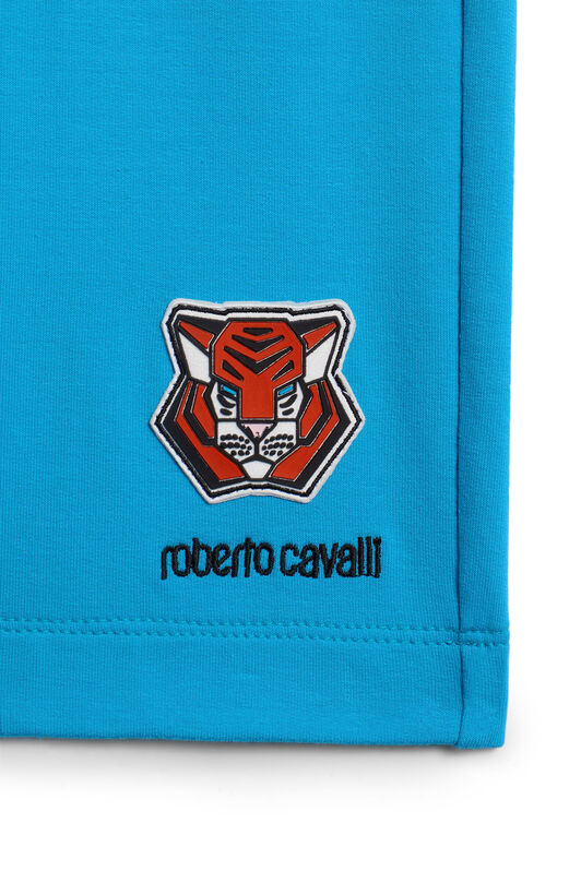 JU Blue tiger patch trackpants HORIZON BLUE IJT266-CF042