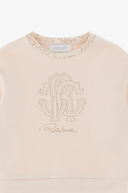 JU Sweatshirt With RC Monogram And Logo Light brown TJT68J-CF050