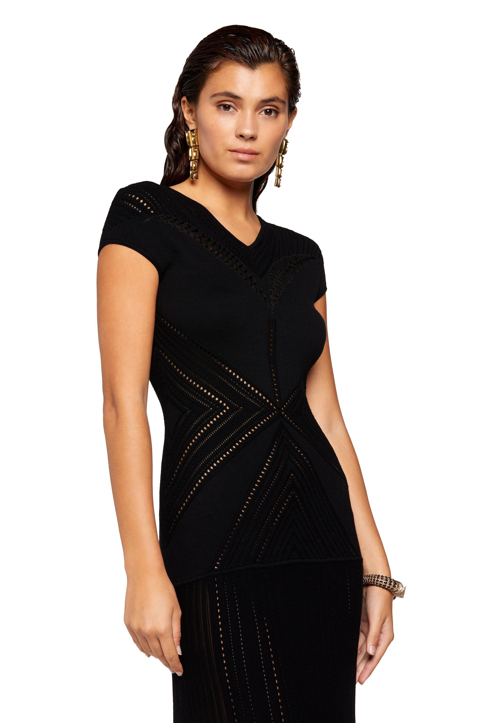 RC Robe longue au crochet BLACK LQM180-MR001