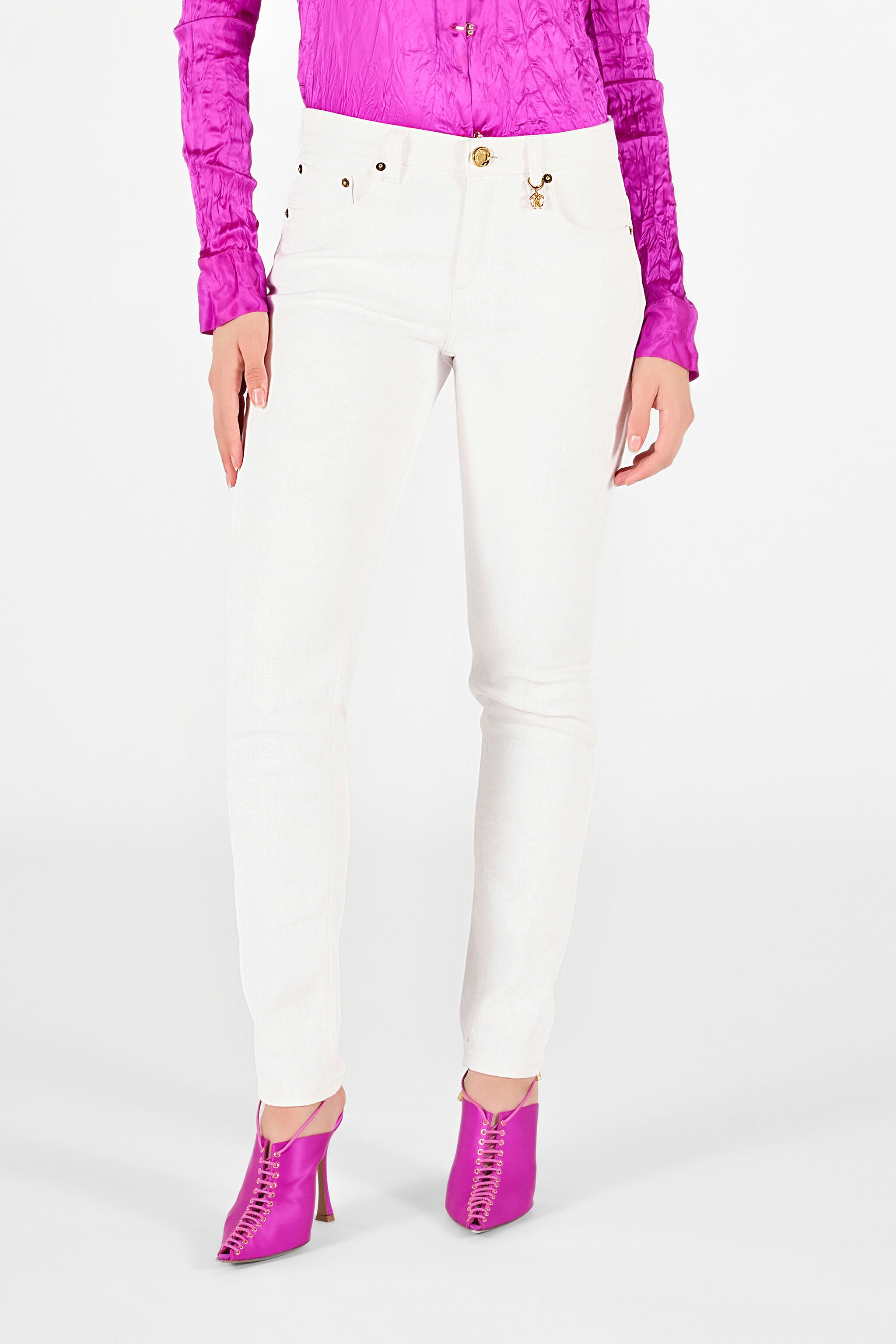 RC Slim Fit Denim Trousers White UWJ232-DE007
