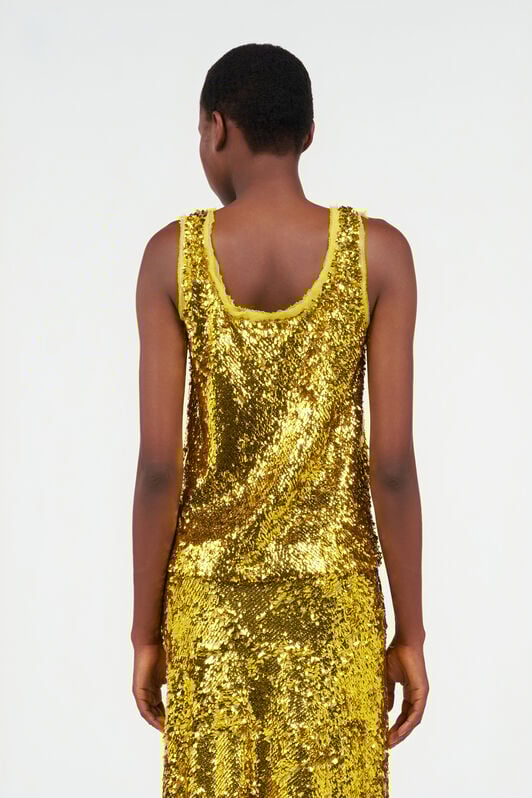RC Gold Sequin Top YELLOW WQT607-FT014