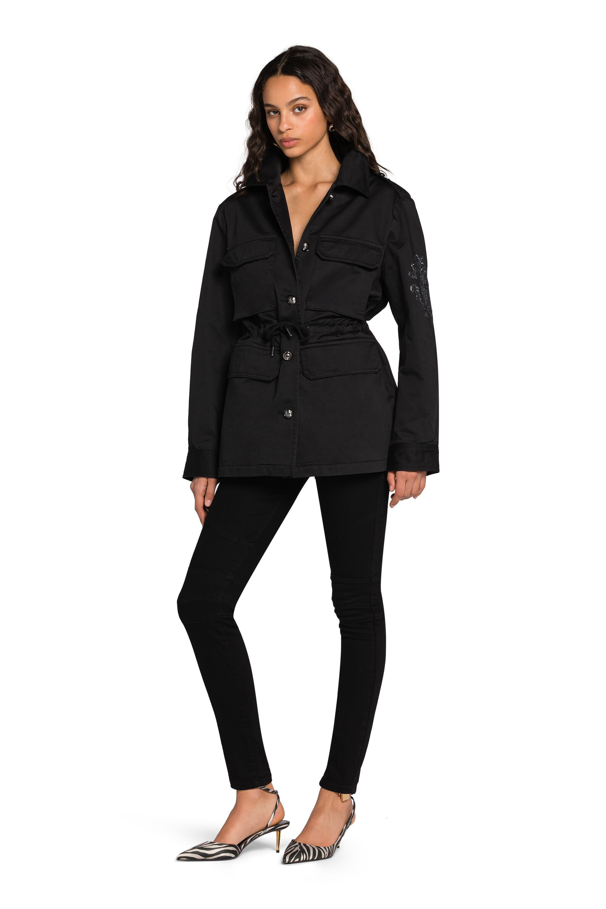 RC RC Monogram Drawstring Jacket Black JST40A-FA017